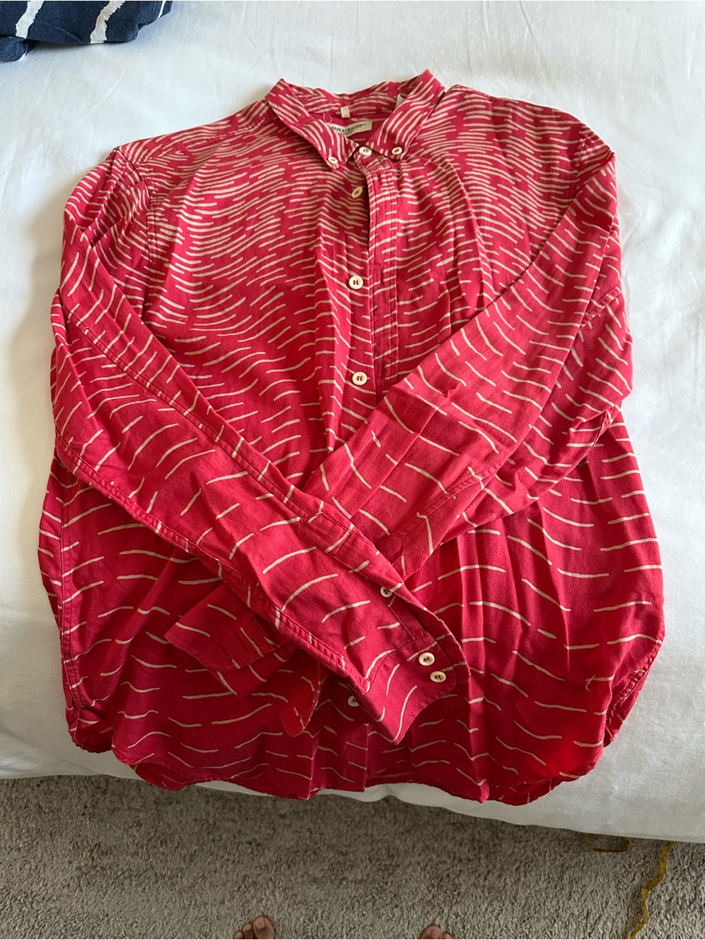 Levi's MADE & CRAFTED Button-Up Shirt with Cream Dash Pattern